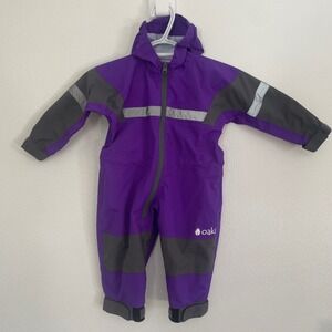 EUC Oaki Rainsuit Waterproof Outdoor One Piece Zip Up Lightweight Toddler 12 Mo